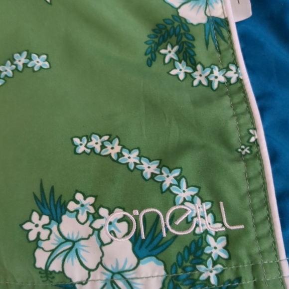 Final Price O'NEILL Hyperfreak Board Shorts Women's Size 7 Green Floral - Picture 8 of 8